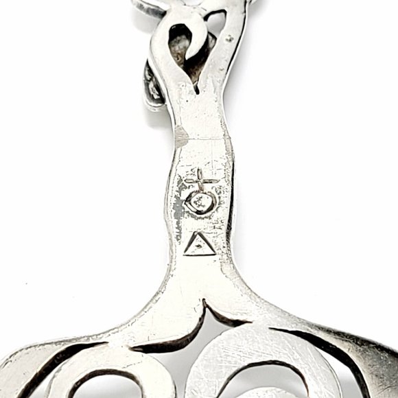 Vintage Handmade Silver and Mother of Pearl Spoon - Picture 7 of 7